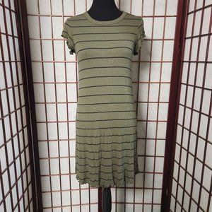 Billabong Green Striped Knit Dress Size L NWT